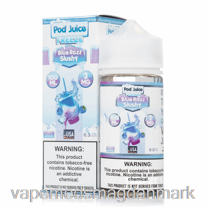 Vape Med Smag Freeze Blue Razz Slushy - Pod Juice - 100ml 0mg